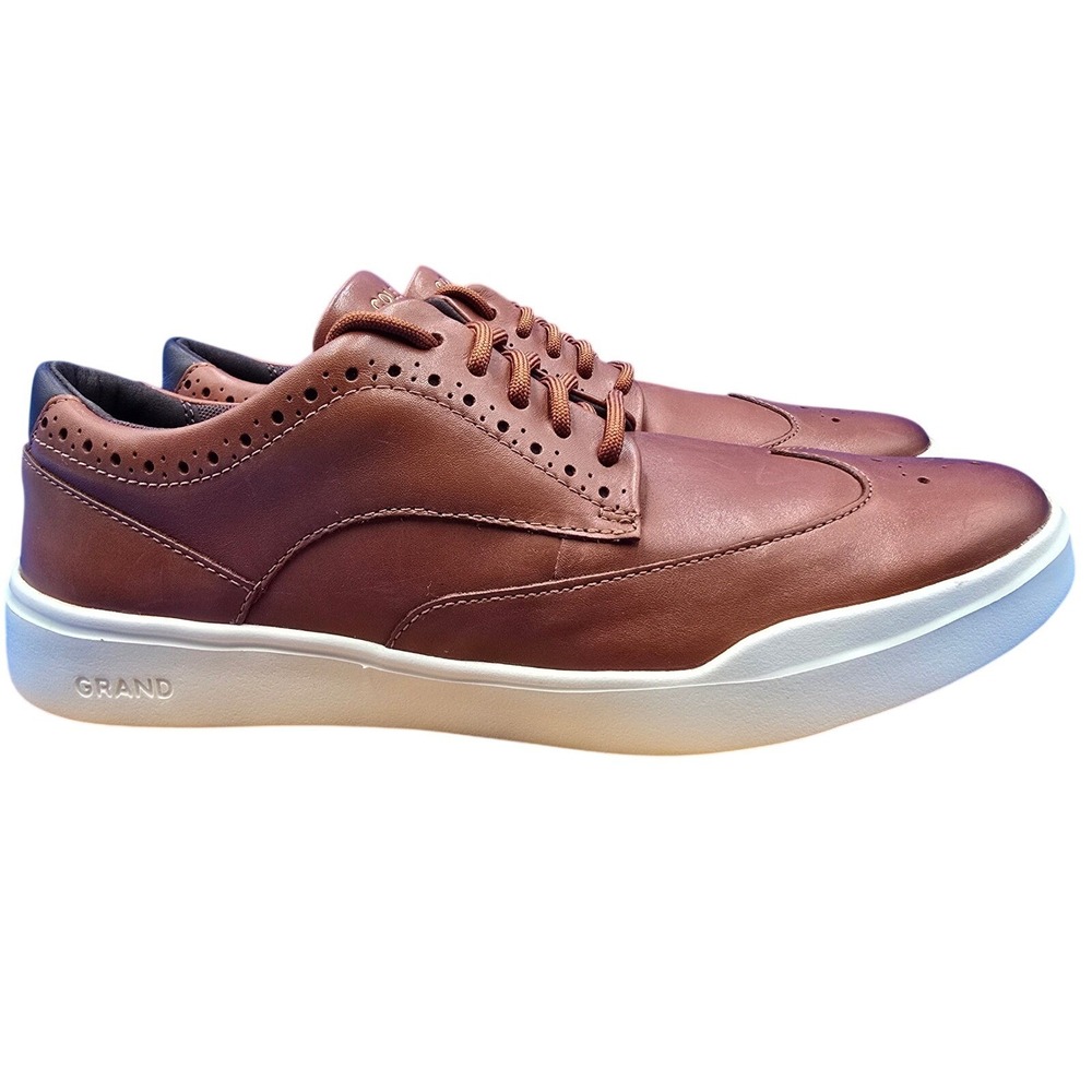 Cole Haan Mens Grand Crosscourt Wingtip Oxford Sneakers British Tan C35974 9.5 W